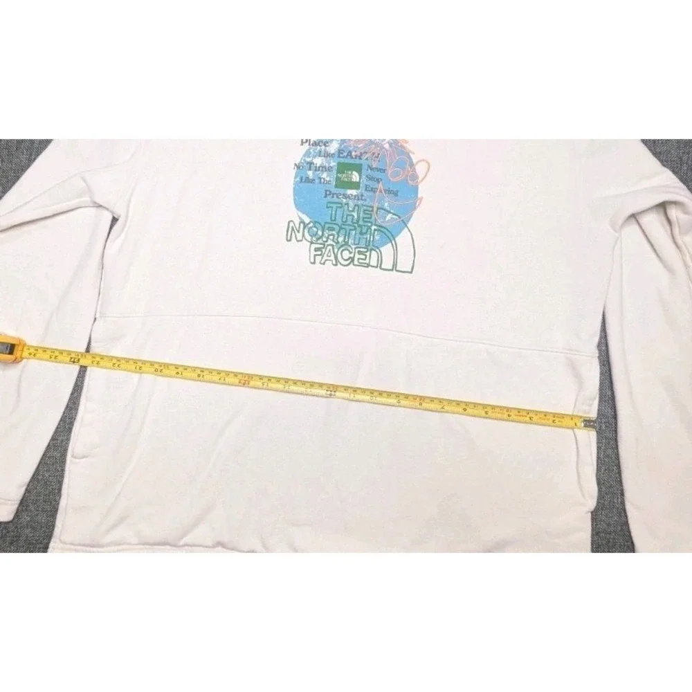 The‎ North Face Hoodie Mens Large White Earth Logo Pullover Sweatshirt Outdoor